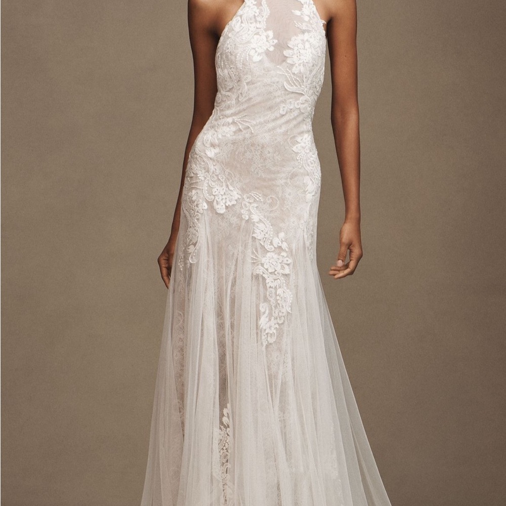 NWT BHLDN Watters Zoe Elegant Lace Halter Dress size 4